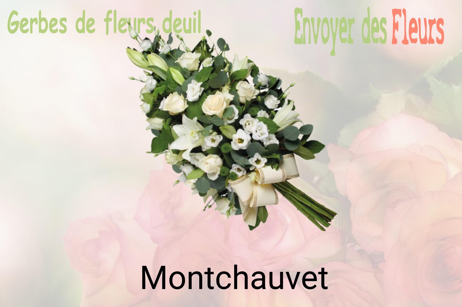 Gerbe de fleurs de deuil livrée à Montchauvet